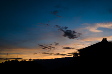 Sunrise in the mountains