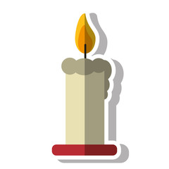 Candle icon. Merry christmas season celebration and decoration theme. Isolated design. Vector illustration