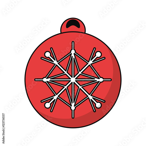 &quot;Sphere icon. Merry christmas season celebration and decoration theme