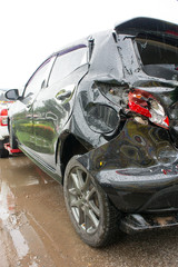 Accident Car Crash During the rainy season usually easy.