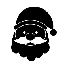 Santa icon. Merry christmas season celebration and decoration theme. Isolated design. Vector illustration