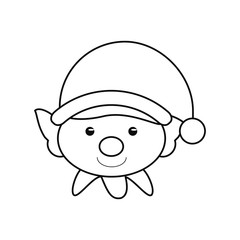 Elf icon. Merry christmas season celebration and decoration theme. Isolated design. Vector illustration