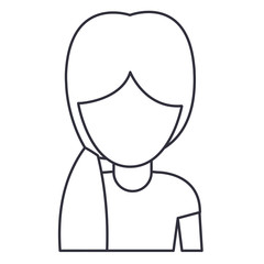 Woman cartoon icon. Avatar people person and human theme. Isolated design. Vector illustration