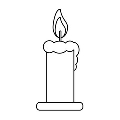Candle icon. Merry christmas season celebration and decoration theme. Isolated design. Vector illustration