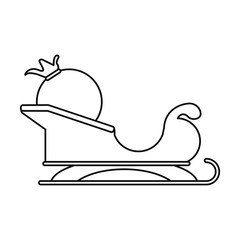 Sledge icon. Merry christmas season celebration and decoration theme. Isolated design. Vector illustration