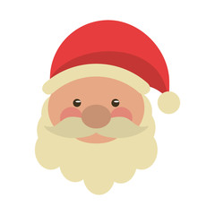 Santa icon. Merry christmas season celebration and decoration theme. Isolated design. Vector illustration
