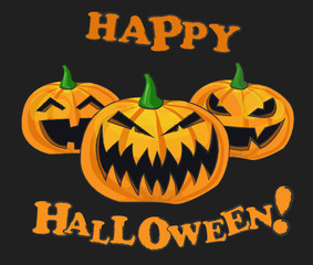 happy halloween. pumpkin sticker