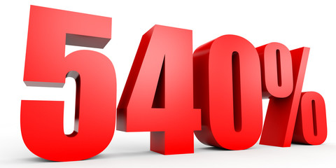 Discount 540 percent off. 3D illustration.