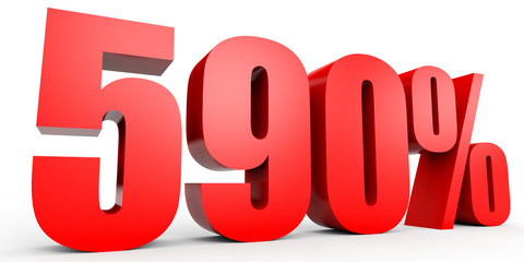 Discount 590 percent off. 3D illustration.