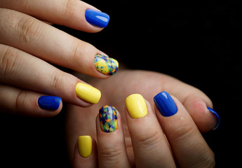 Awesome nails and beautiful clean manicure. Nails are natural. Manicure is made using nails drill machine.