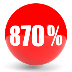 Discount 870 percent off. 3D illustration.
