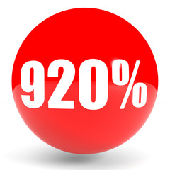 Discount 920 percent off. 3D illustration.