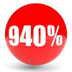 Discount 940 percent off. 3D illustration.