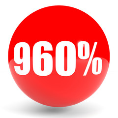 Discount 960 percent off. 3D illustration.