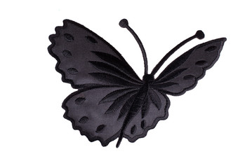 butterfly of black thread