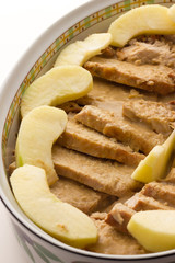 Roast pork with apples