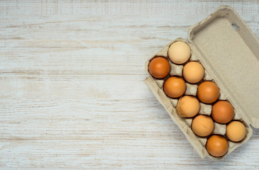 Copy Space with Egg Carton