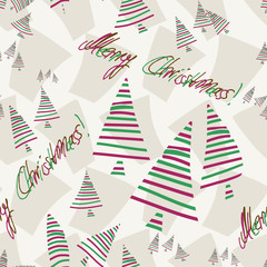 Fototapeta premium Christmas seamless pattern. Vector background