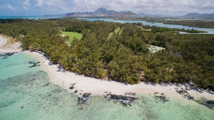 Aerial View: Ile aux Cerfs (Leisure Island), Mauritius