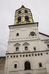 Fototapeta na wymiar Orthodox monastery in the town of Borovsk near Moscow. The bell tower.
