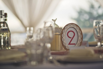 candle and other symbols prepared for married couple