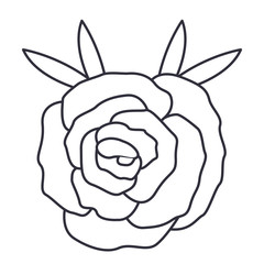 Flower icon. Plant floral garden nature and decoration theme. Isolated design. Vector illustration