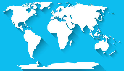 World map flat design