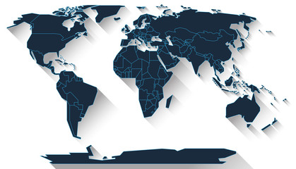 World map flat design © kerdazz
