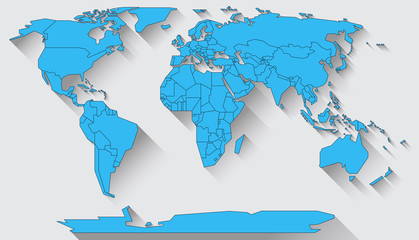 World map flat design © kerdazz