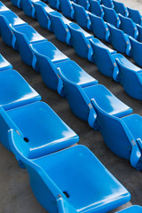 Stadium seats in rows