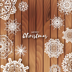 Christmas background with snowflakes and strips