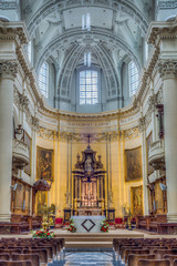 Fototapeta na wymiar St Aubin's Cathedral, in Namur, Belgium.