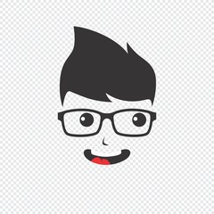 geek cartoon character
