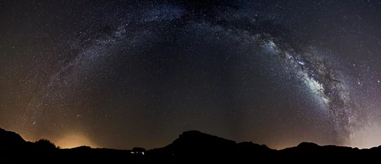Cercles muraux les îles Canaries Milky Way over parador Las cañadas del Teide