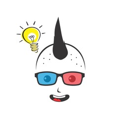 geek cartoon character