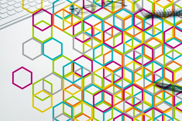 Colorful geometric backdrop