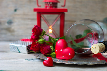 Saint Valentines day in vintage style