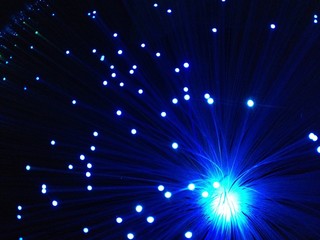Fototapeta na wymiar Blur of fibre optic lights