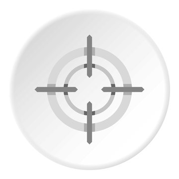 Crosshair icon. Flat illustration of crosshair vector icon for web design