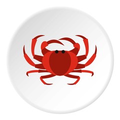Crab icon. Flat illustration of crab vector icon for web