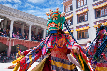 Cham dance in Lamayuru Gompa, India