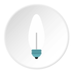 White lamp icon. Flat illustration of white lamp vector icon for web