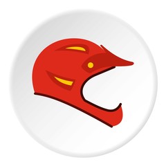 Helmet for motorcyclist icon. Flat illustration of helmet for motorcyclist vector icon for web