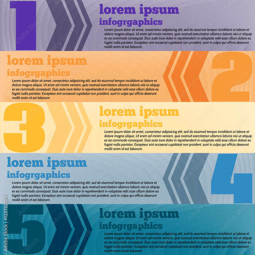 Fototapete modern infographics element number template. business infographics design template. colorful modern 