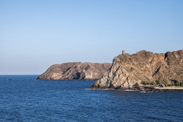 Fototapeta na wymiar Rocky Coast near Muscat in Oman