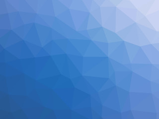 Blue white gradient polygon shaped background