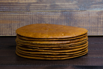 delicious gentle honey cake without any decoration