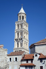 Fototapeta na wymiar The cathedral Bell tower of Split in Croatia