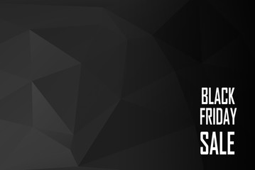 Black friday sale polygonal background. Shopping discounts