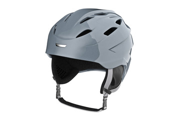 Helmet ski winter sportswear protection. 3D graphic